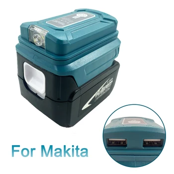 배터리 어댑터 LED 램프 손전등 USB 휴대폰 충전기, 마키타, 홍송, 보다, 포고용, 18V 리튬 이온 배터리 보조배터리 충전