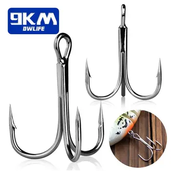 Fishing Treble Hooks 25~50Pcs Brabed Sharp Triple Sea Fishing Hooks Hard Lures for Freshwater Saltwater Fishing Accessories 1