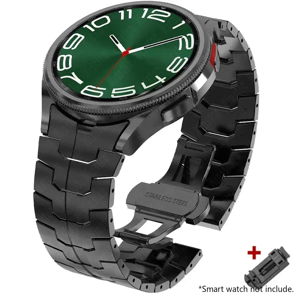 Premium Stainless Steel No-Gap Metal Link Bracelet Strap