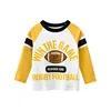 2023 Children's Clothing Autumn New Boys Bottoming Shirt Letters Rugby Print Cotton Kids T-shirt Baby Long Sleeve Tops Tees 2