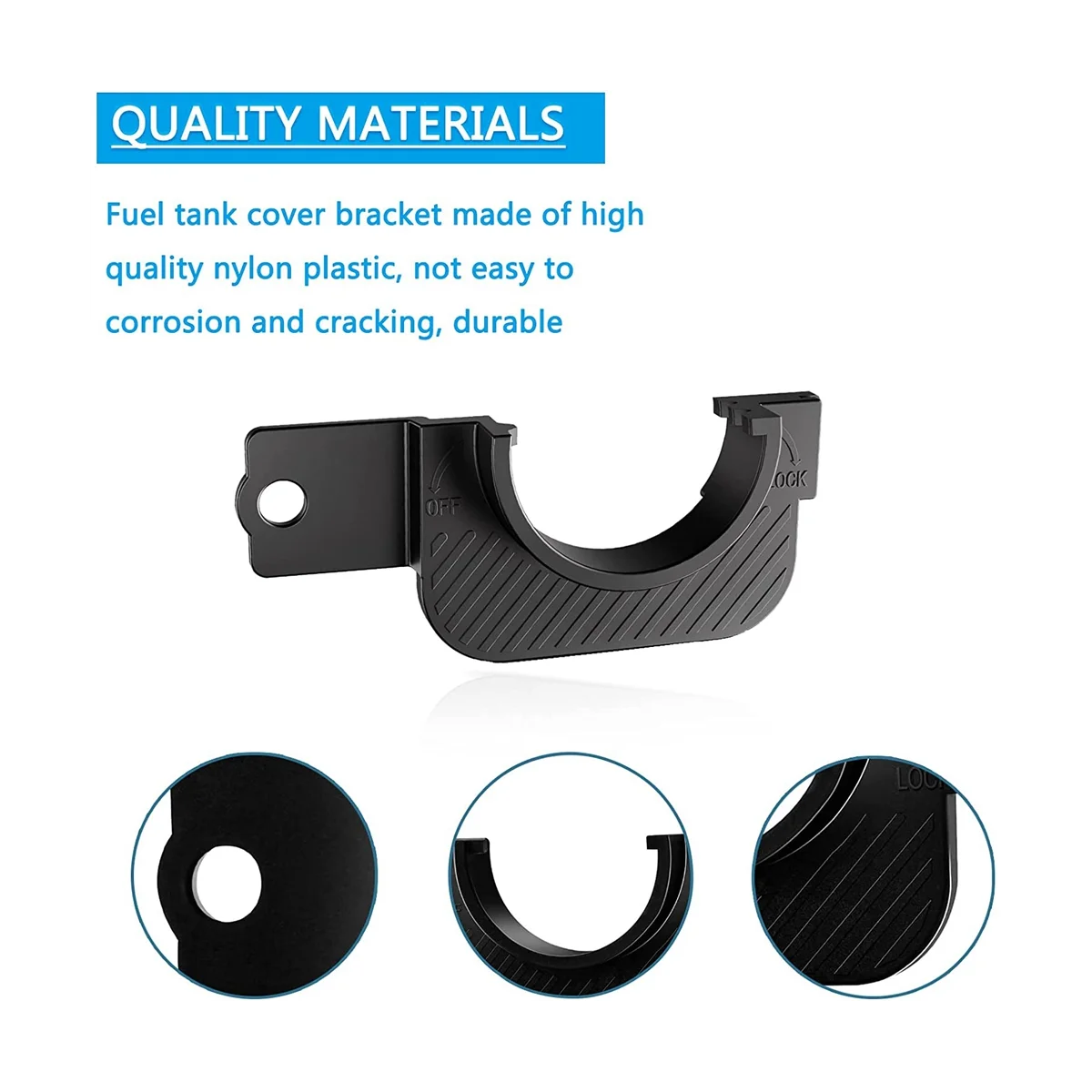 

Car Gas Cap Holder for 2016-2022 Toyota Tacoma 3Rd Gen Fuel Cap Holder Accessories, Black