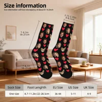 Chaussettes personnalisées pour hommes et femmes, chaussettes d'expression drôle sur le thème du visage, chaussettes personnalisées photo personnalisées, cadeaux d'anniversaire 3
