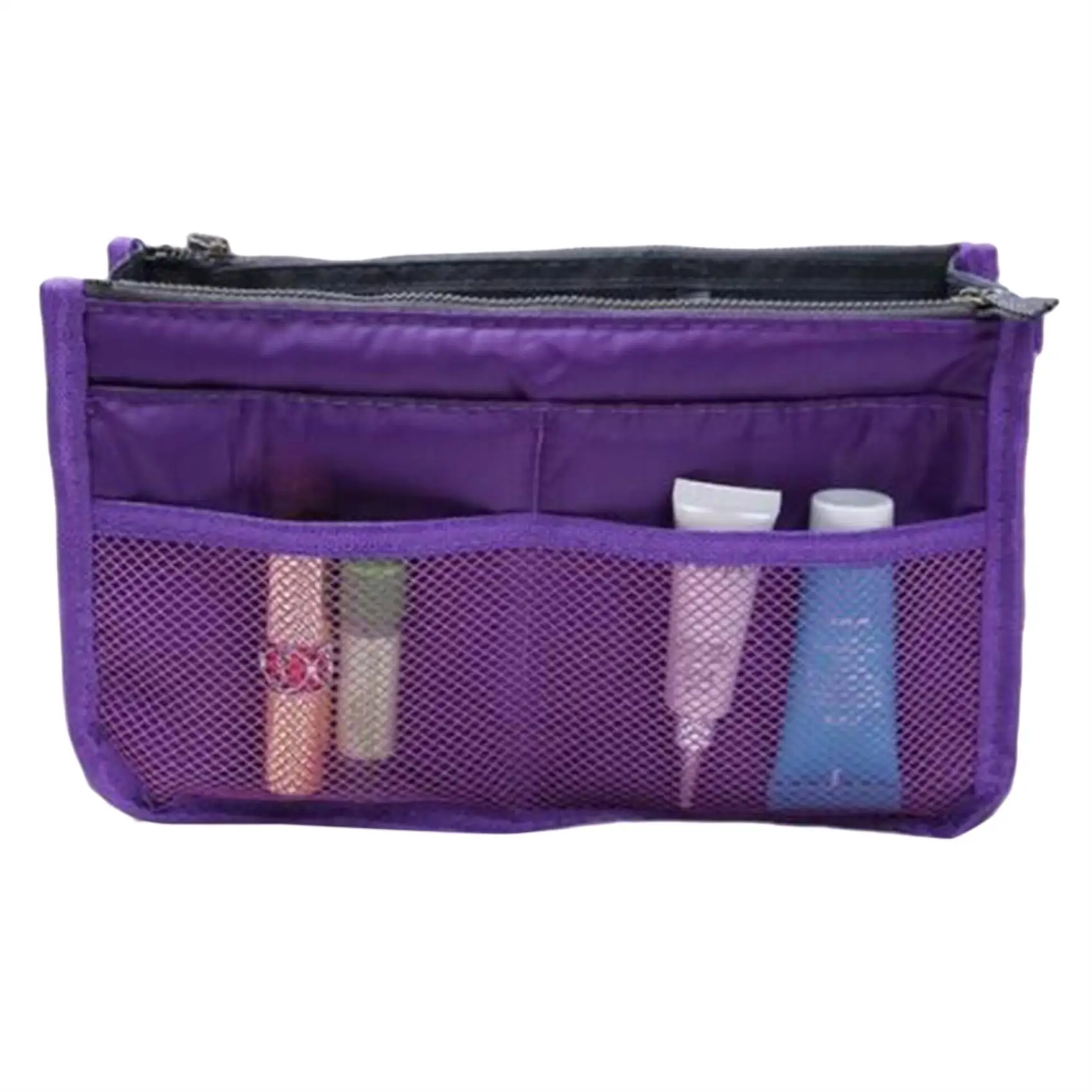 1 Stück tragbarer Geldbörsen-Organizer, multifunktionaler Taschen-Organizer für Damen, Make-up, Kosmetik, Reisetaschen – Detail 9