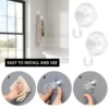 4-12Pcs Suction Cup Hook Transparent Heavy Duty Vacuum Strong Suction Cup Holder Glass Window Kitchen Bathroom Wall Towel Hook 5