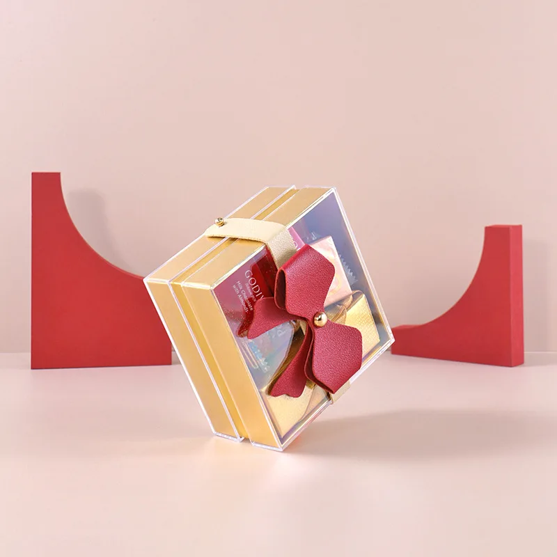 

Acrylic Gift Box Tetragonal Candy Boxes Chocolate Packaging Box Wedding Favors For Guests Baby Shower Birthday Christmas Party
