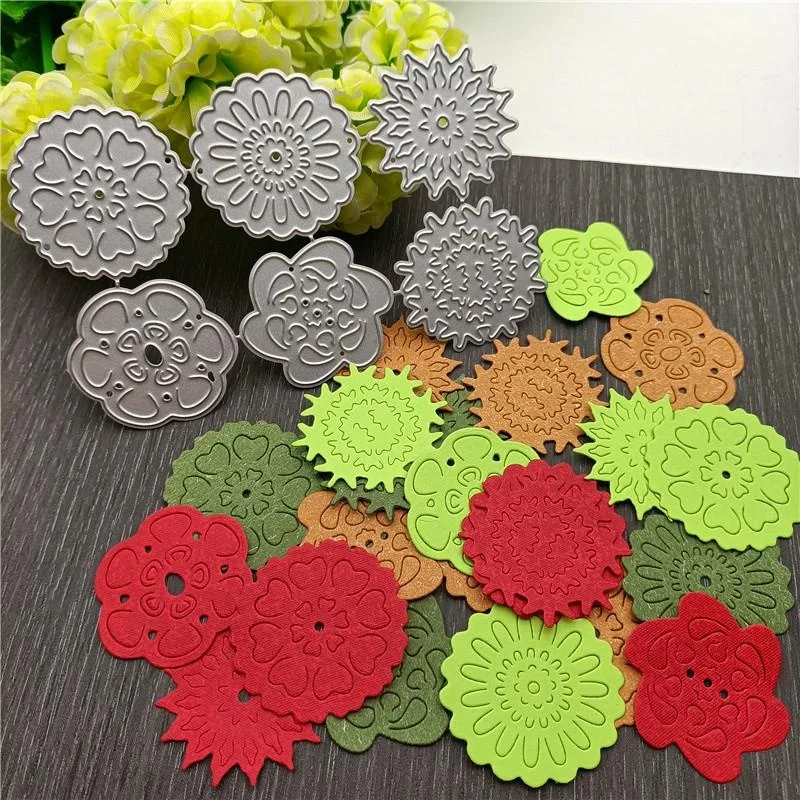 Flower Metal Cutting Dies Stencil Template Die Cut Scrapbooking Embossing Dies Art Decoation Craft Knife Mold