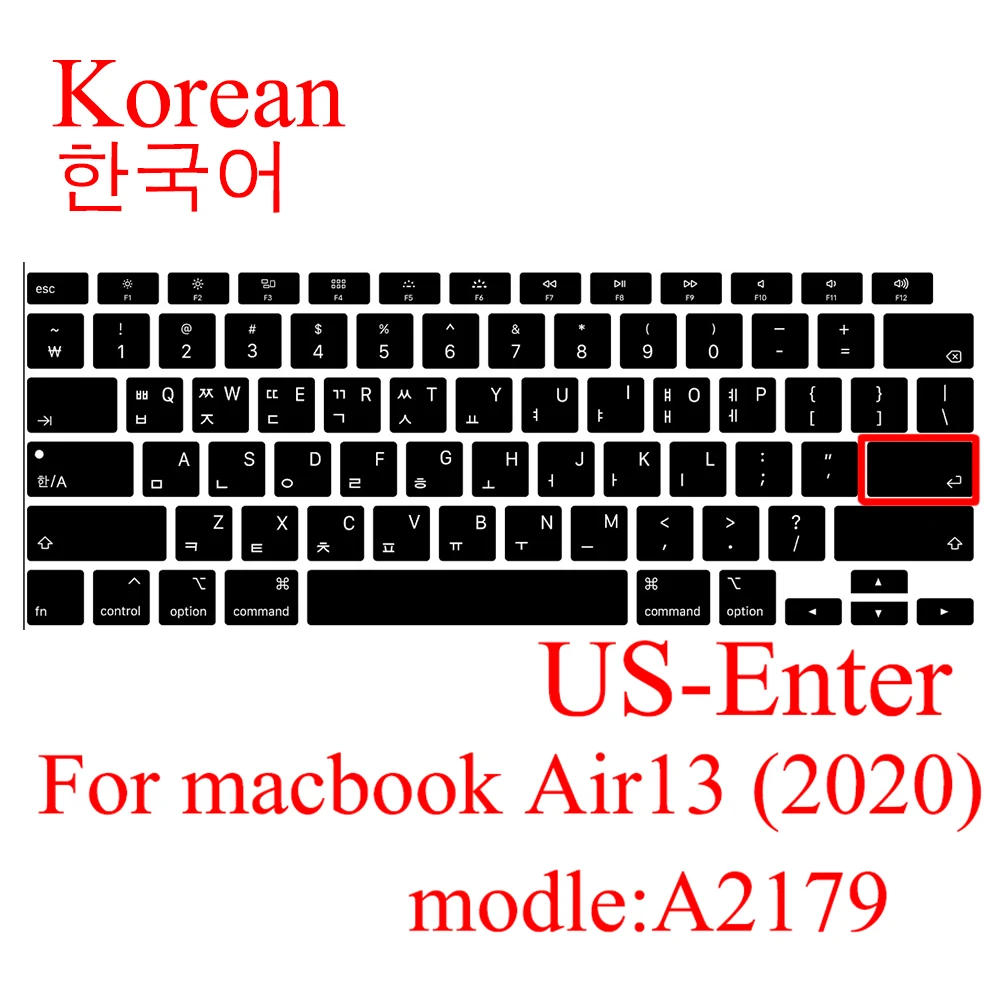 For Macbook Air 13 Keyboard cover Laptop protective film 13 inch A2179 silicone Keyboard cover Russian French Spanish Korea