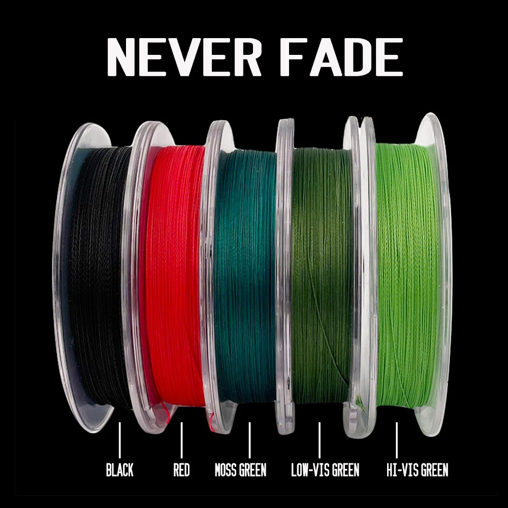 DORISEA NEVER FADE Hi-vis Green 8 Strands 100M 300M 500M 1000M 2000M PE  Multifilame Braided Fishing Line Wire