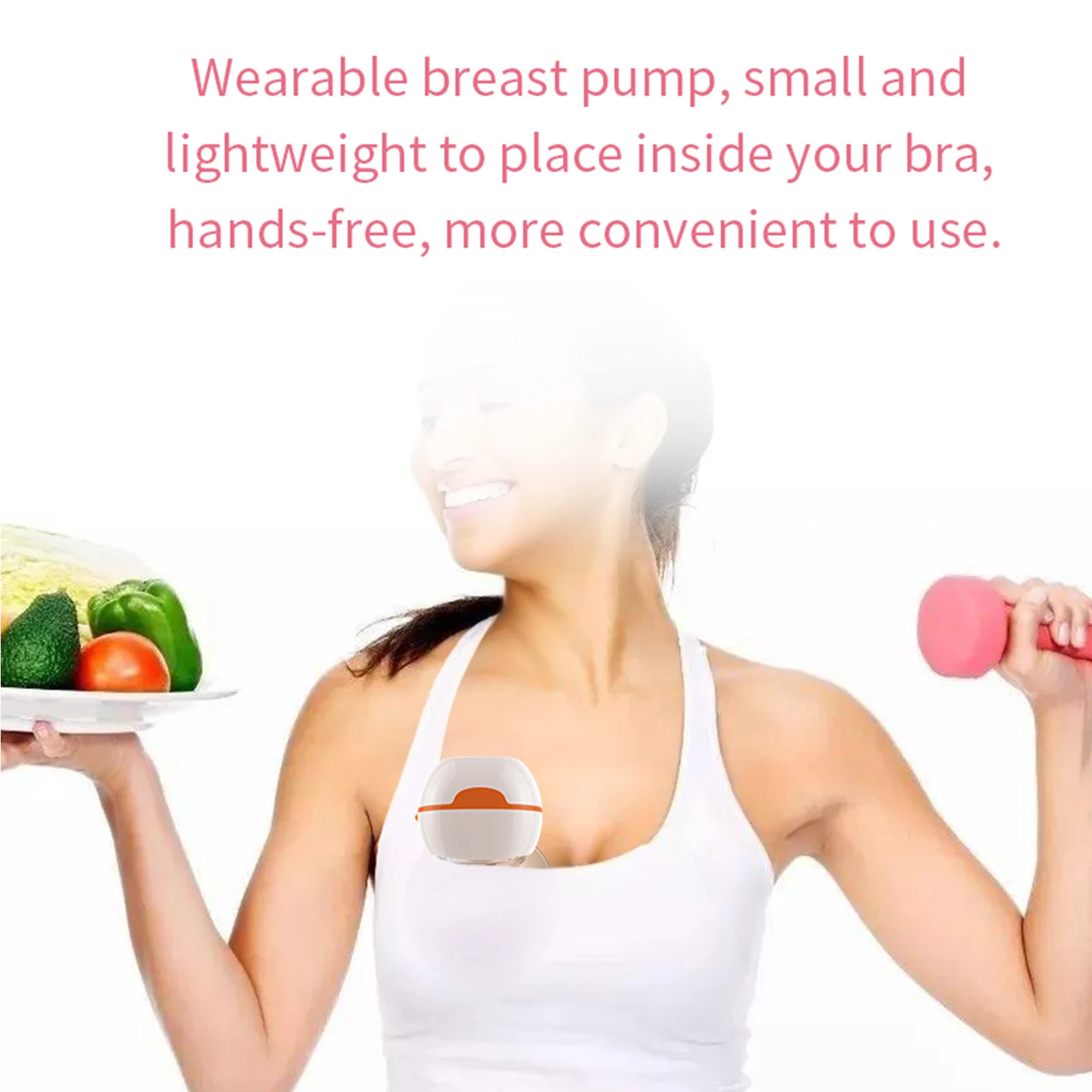 Wearable Breast Pump Hands Free Electric Breastfeeding Pump Silent Milk Collector BPA-free