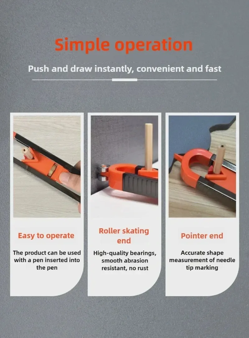 Carpentry Angle Protractor Woodworking Precision Measurement Tools for Woodworking Contours Meter Measuring Convenient Gadgets