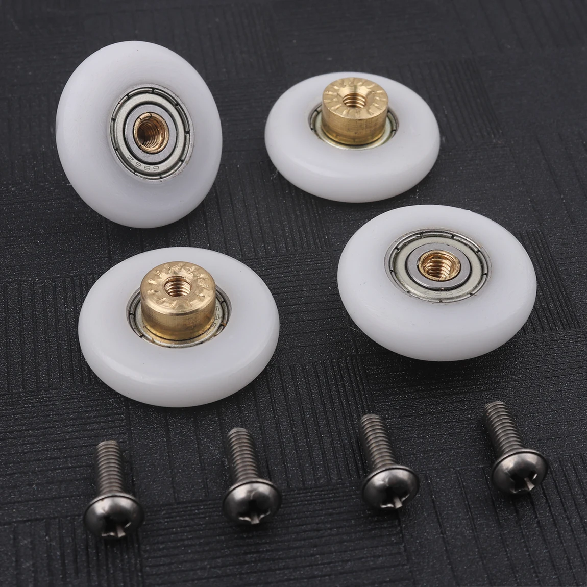 Sliding Door Rollers 4pcs/set Durable Roller Shower Rooms Cabins Pulley Shower Room Roller /Runners/Wheels/Pulleys Diameter 19mm/23mm/25mm/27mm