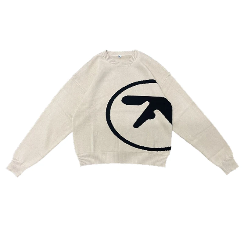 여성용 스웨터 Aphex Twin Knit Y2k 가을 풀오버 긴 소매 탑 빈티지 Knitwears 점퍼 streetwear 한국 여성 의류