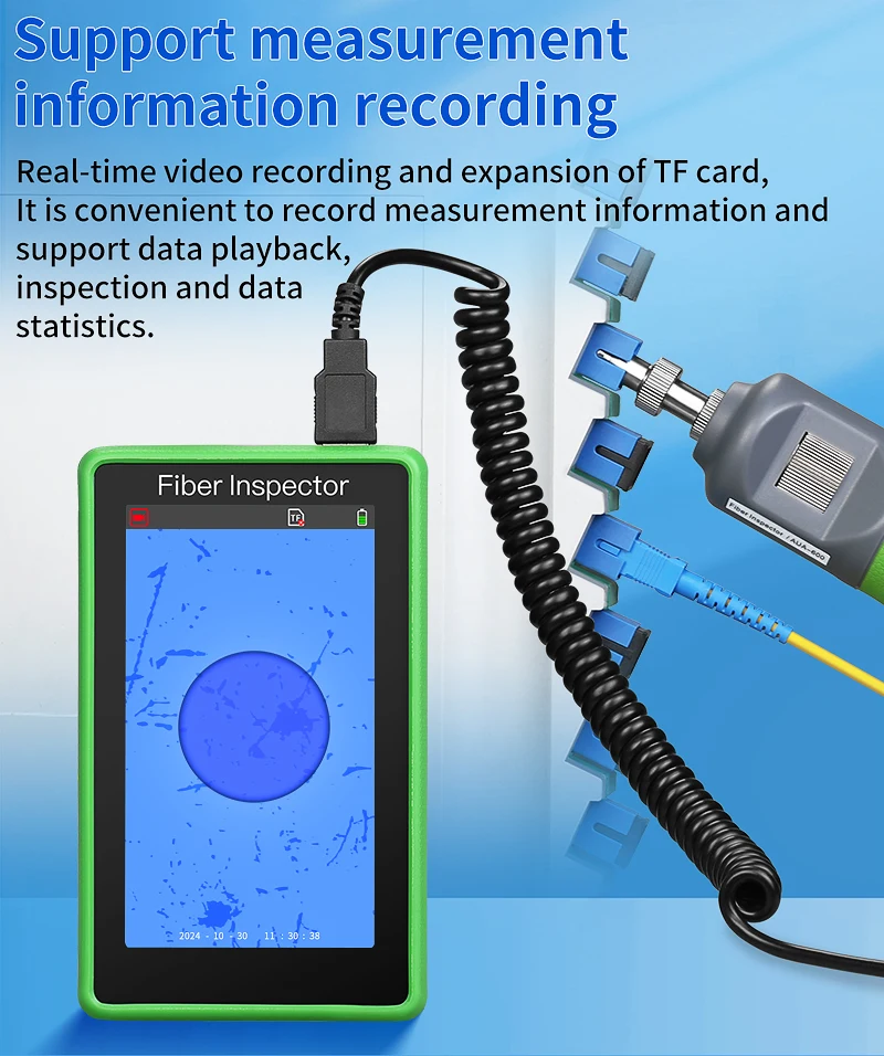 L-600 Inspection Fiber Video Probe Microscope Fiber Optic End Face Detector Disp