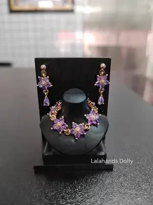 Doll Miniature Decoration Items Mini Jewelry Earring Necklace Set