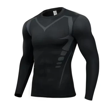T-shirt da uomo T-shirt sportiva da corsa da uomo T-shirt da fitness da uomo T-shirt da corsa sportiva da palestra attillata ad asciugatura rapida