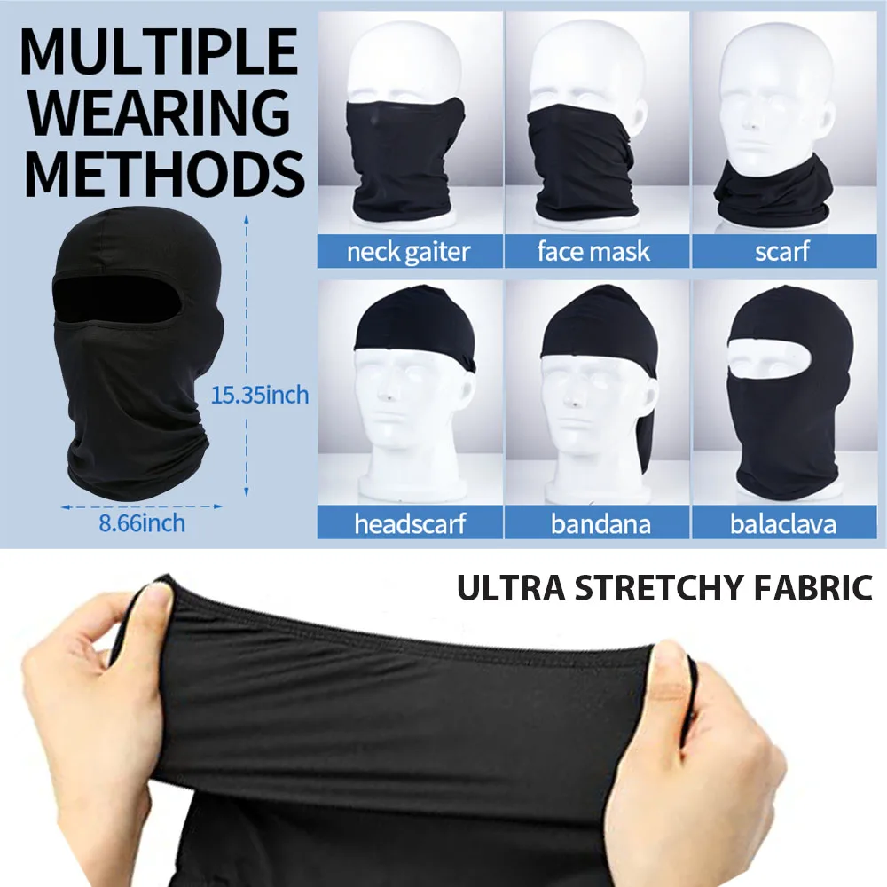 Ski Mask for Men Full Face Mask Balaclava Black Ski Masks Covering Neck Gaiter