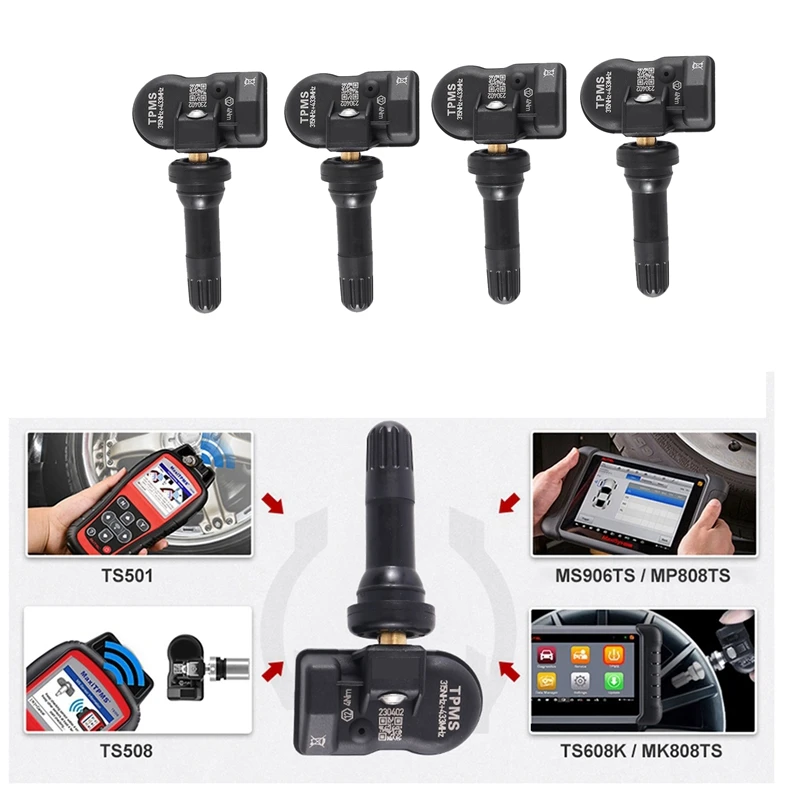 Autel Black   , α׷ MX , TPMS Ÿ̾ з  , 315MHZ, 433MHZ, 2 in 1, 4 