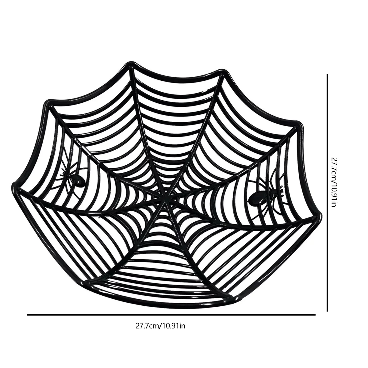 1PC - Halloween Props Spider Web Water Fruit Basket Holiday Snack Storage Plate Candy Plate Decoration