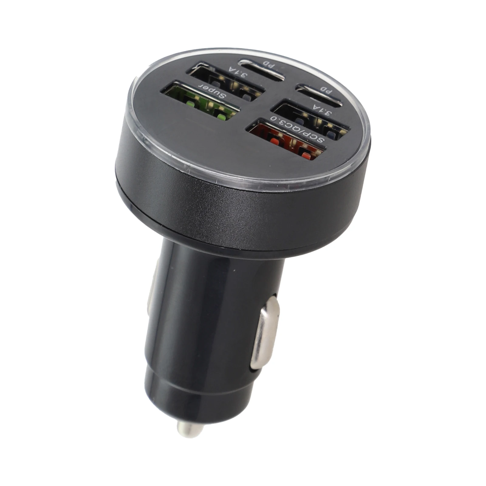 

1pc Car Charger Super Fast 33W PD QC3.0 Type-C Car Charger Universal Socket Adapter 6 Charger 4USB Support Simultaneous Output
