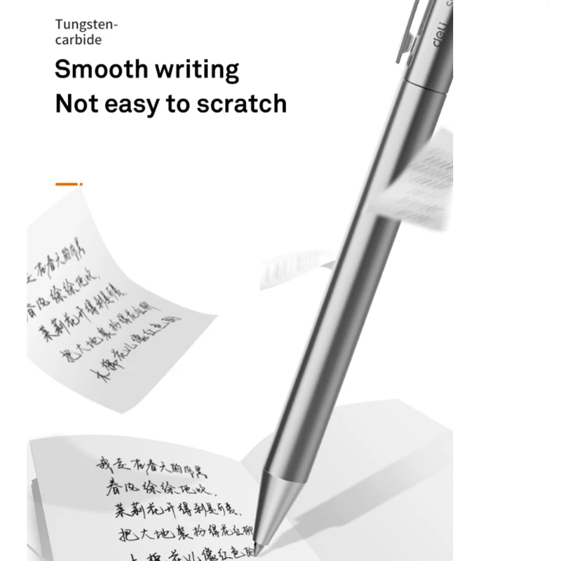 Xiaomi Deli Metal Sign Pen Ballpen Signing Pen 0.5MM Gel PREMEC Smooth Switzerland Refill Black Ink Office School Writing stylus pen touch pen writing pen