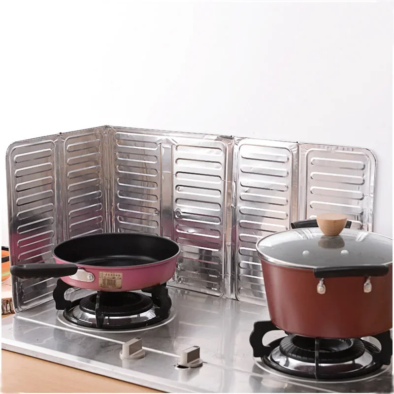 1Pcs Kitchen Cooking Frying Oil Splashing Protection Gas Stove Oil Removal Rust Kitchen Guard Against Stove Splash Plate
