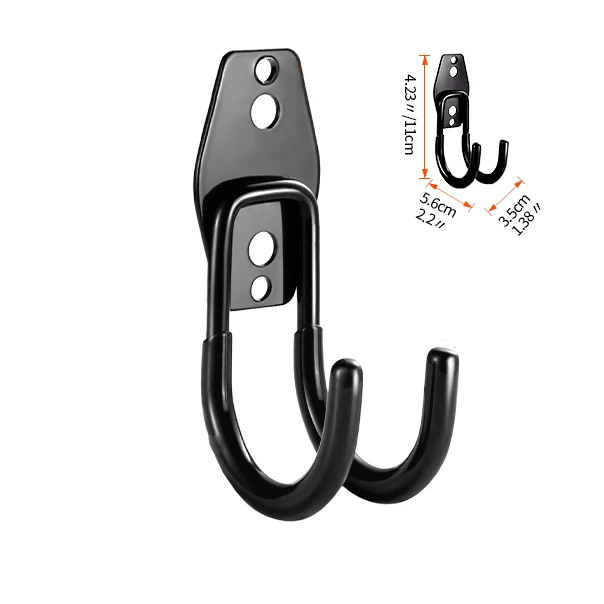 Gancio in metallo resistente per garage, organizer, montaggio a parete, ganci per bicicletta, montaggio a parete, gancio di stoccaggio antiscivolo per scale, attrezzi da giardino_voghion.com