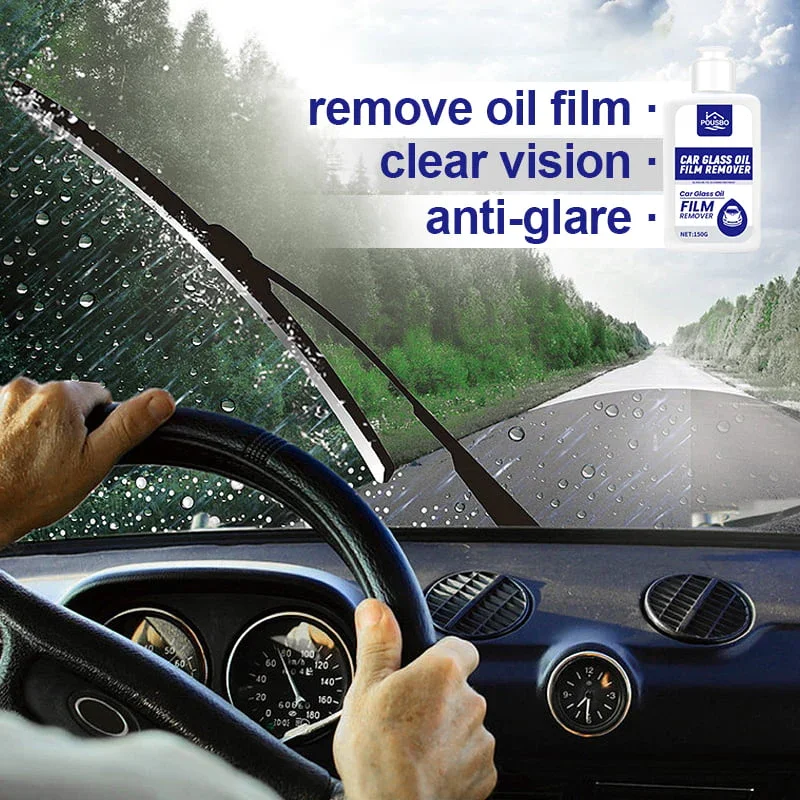 Car Glass Oil Film Removing Paste Deep Cleaning Polishing Glass Cleaner for Auto Windshield Home Streak-Free Shine Cleaner