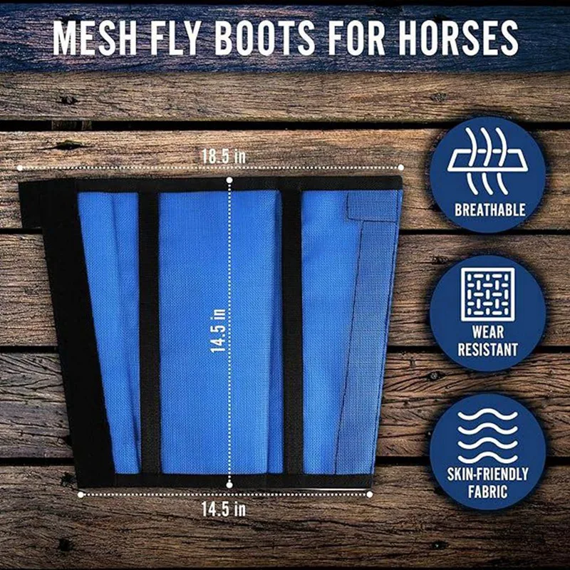 NALFI-4Pcs Mesh Fly Boots For Horse Breathable Mesh Horse Boots Protective Leg Wraps Legging For Preventing Flies