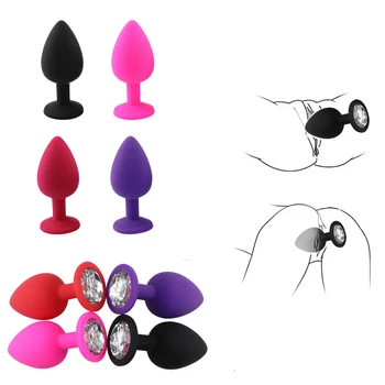 Silicone Butt Plug Anal Plug Unisex Sex 3 Different Size Adult Toys For Men/Women Masturbator Butt Plug Trainer For Couples Shop 1