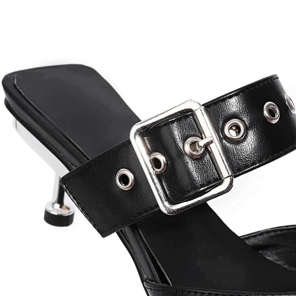 Women Slingback Sandals Buckle High Heel Lady Party Shoes Plus Big Size 43 45 48