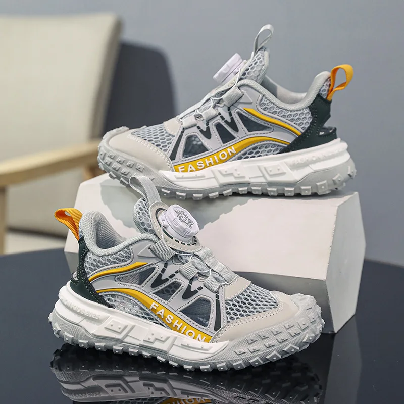 

Basketball Shoes Boys 2024 Summer New Children's Sports Shoes Boys Breathable ShoesSoft bottom