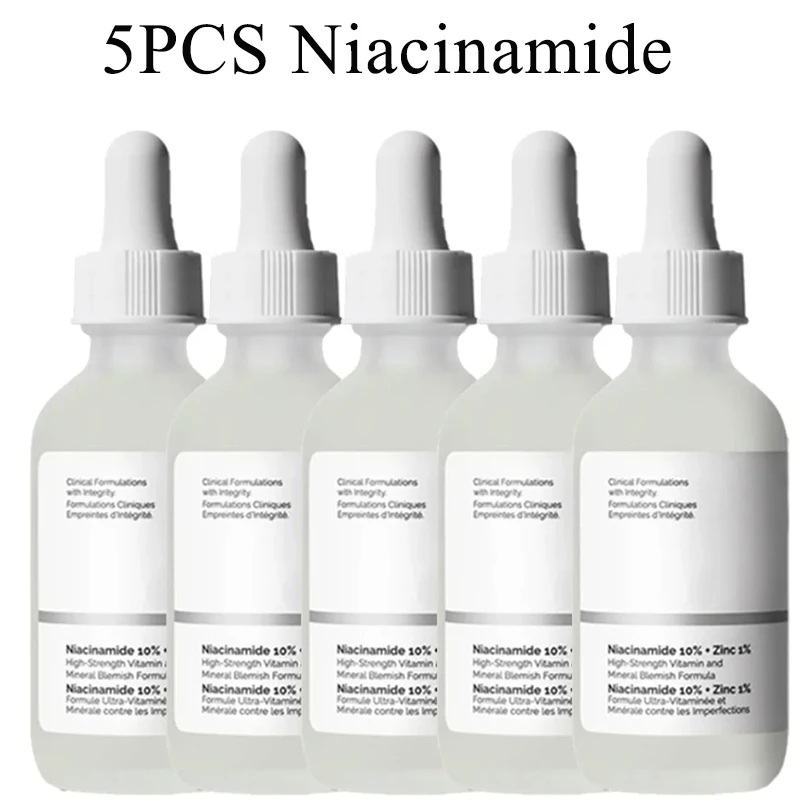 

5PCS Original Niacinamide 10% + Zinc 1% Serum 30ml Reduce Defects Relieve Congestion Symptoms Brighten Even Tone Repair Barrier