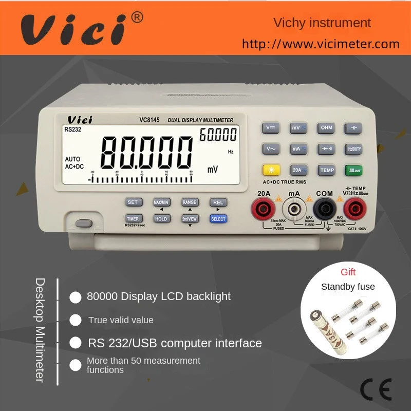 VICI VC8145 LCD Auto Range Multimetro Voltmeter Digital Bench Top ...
