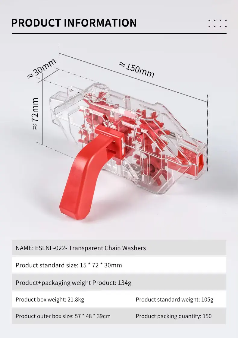 Quick Release/Install Bike Chain Cleaner Transparent Visual Immersion Chain Cleaner Rennrad Reinigungswerkzeuge Reitausrüstung – Detail 2