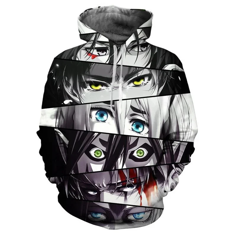 

Anime Attack On Titan 3D Print Hoodie Men Fashion Long Sleeve Harajuku Sweatshirt Cool Streetwear Pullover Tops Hoodies Coat