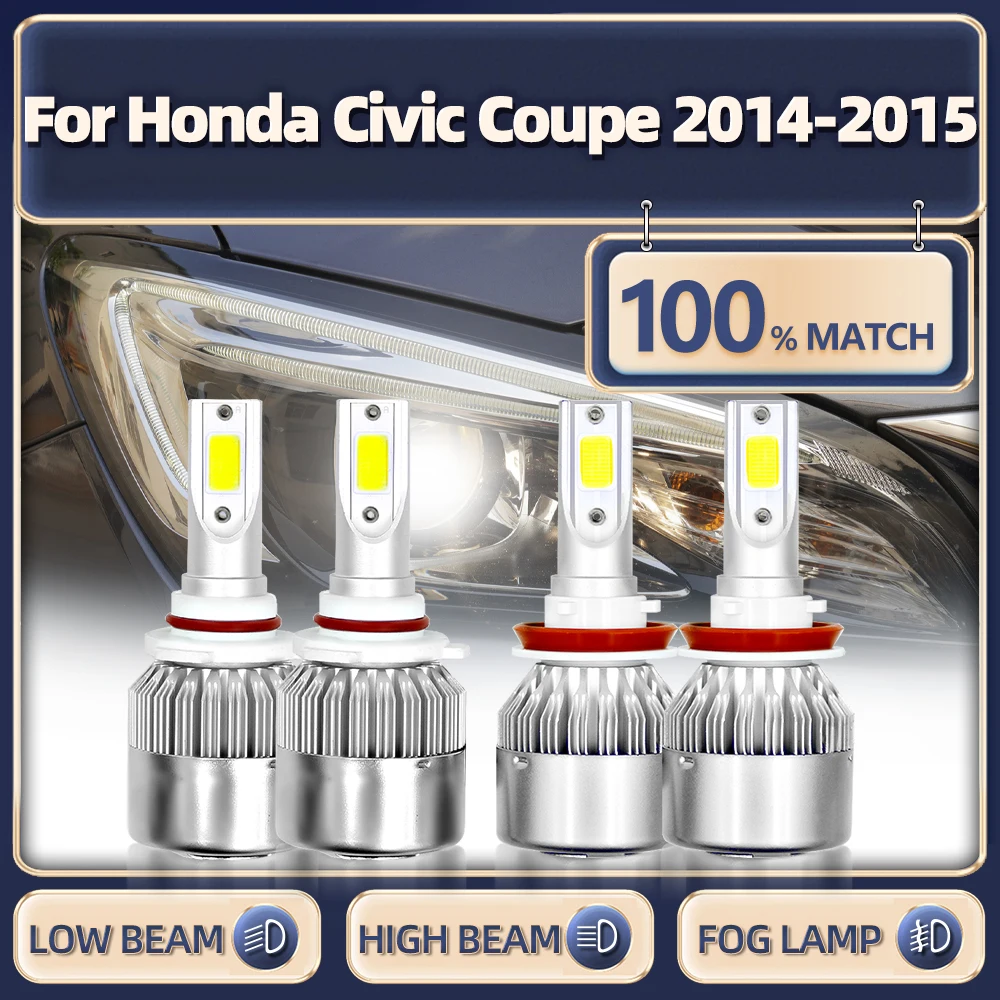 

Canbus Led Headlight Bulbs 40000LM 240W H11 9005 HB3 Car Lights 12V 6000K White Turbo Auto Lamps For Honda Civic Coupe 2014 2015