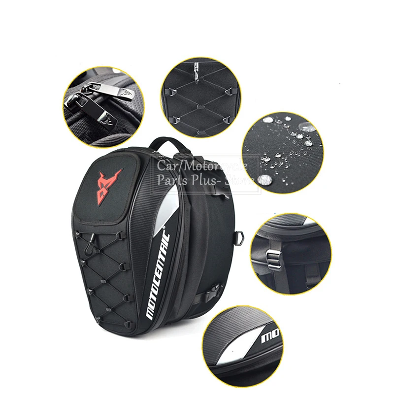 Motorcycle Tail Bag Multi Functional Durable Rear High Capacity