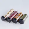 130ml-600ml Seasoning Bottle Spice Jars with Butterfly Lids Labels Plastic Clear Herbs Powders Salt Pepper BBQ Condiment Box 5