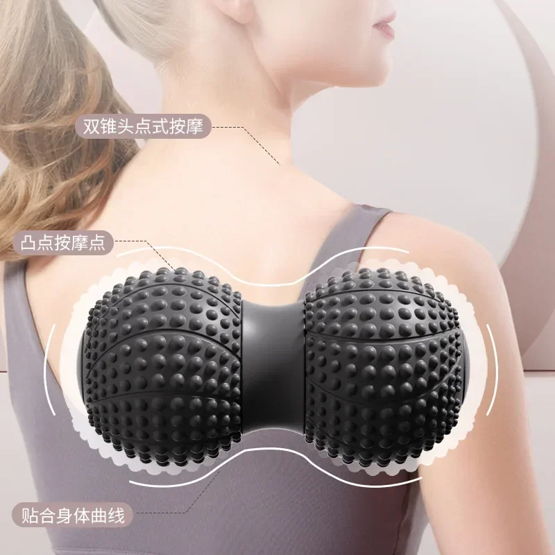 Peanut Massage Ball Double Lacrosse Balls Trigger Point Deep Tissue Exercise Arm Leg Back Muscle Massage Roller Yoga Fitness
