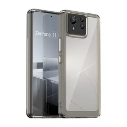 Transparent Colorful Shockproof TPU Protective Phone Case for Zenfone 10 (GRAY)