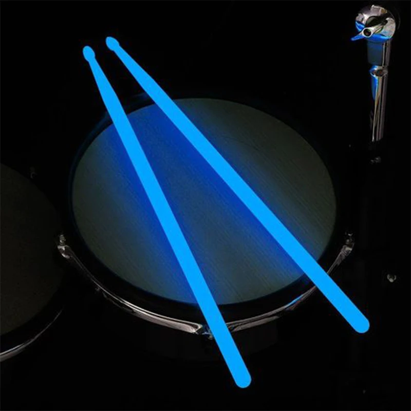 

1Pair 5A Luminous Drum Stick Nylon Fluorescent Drumsticks Glow in The Dark Musical Instruments Stage Performance Drumsticks