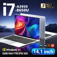 Ordinateur portable 2026 14,1 pouces Intel Core i7 8650U Atom A3950, Windows 11, 4K HD, 12 Go de RAM, SSD 1 To/2 To, pour le bureau 1