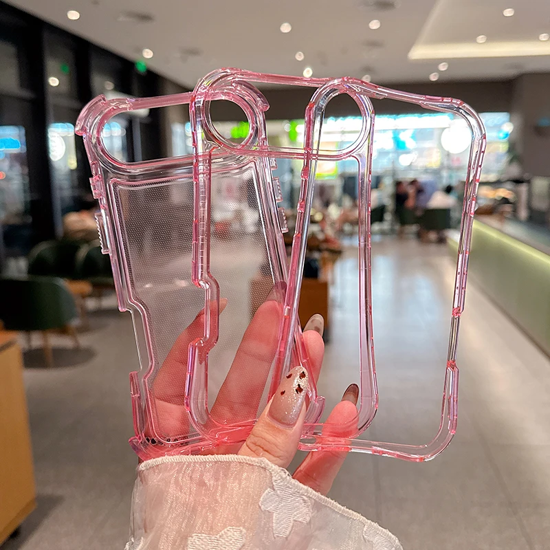 Premium Heavy Duty 3-in-1 Coloured Clear Anti-Drop Phone Case, Shockproof Protective Cover