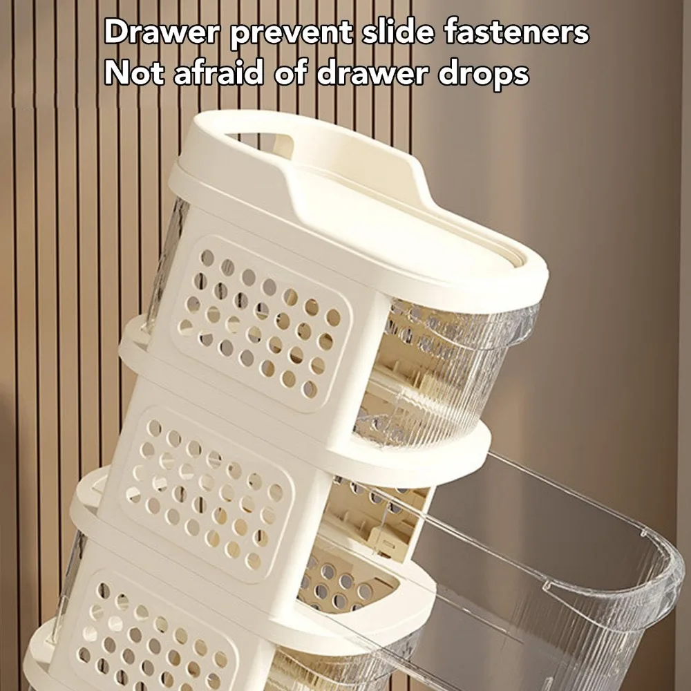 Snack Cabinet Cart Trolley Multi-Layer Snack Cabinet Cart Movable Bookshelf Rolling Drawer Storage Cabinets Drawer-Type Trolley