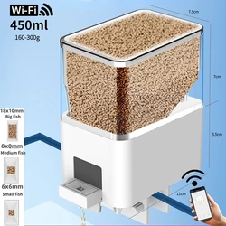 Smart Wireless Automatic Fish Feeder with App and Voice Control (450ml)