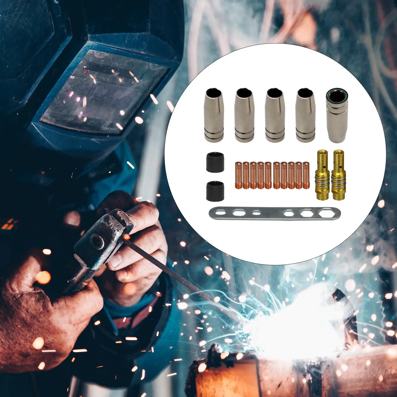 Welding Accessory Durable Connecting rod Welding Torch Accessories Kit for Replacements Parts 2