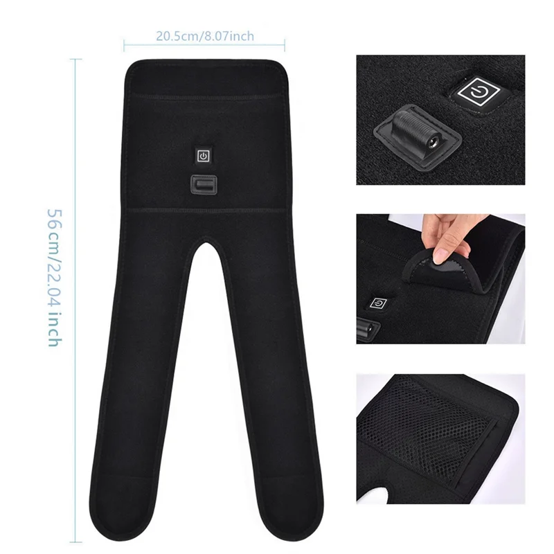 USB Thermal Therapy Heated Knee Brace Knee Warmer Pad For Arthritis Joint Pain Relief Old Cold Leg Warmer