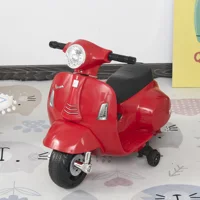 HOMCOM Vespa Licensed Kids Ride On Motorcycle 6V Battery Powered Electric Toys