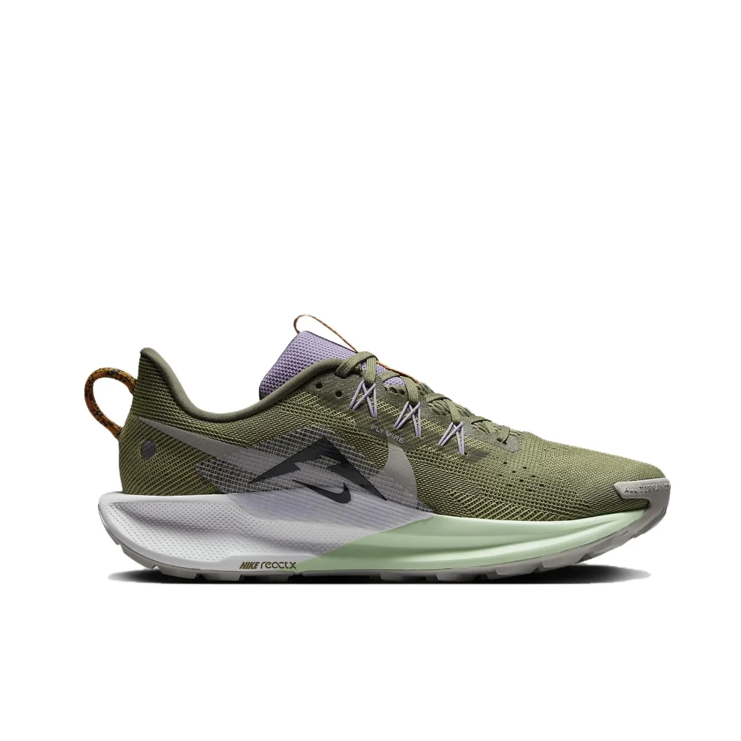 Nike Pegasus Trail 5 Low Men's and Women's Sneakers Lightweight cushioning running shoes Comfortable and wearable army green running shoes