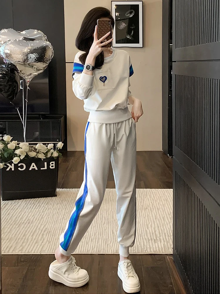 

Tracksuit Two Piece Set For Women Conjuntos Para Mujeres 2 Piezas 2023 Autumn Fashion Pullover+Casual Pants Running Suit Female